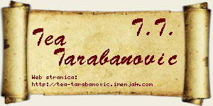 Tea Tarabanović vizit kartica